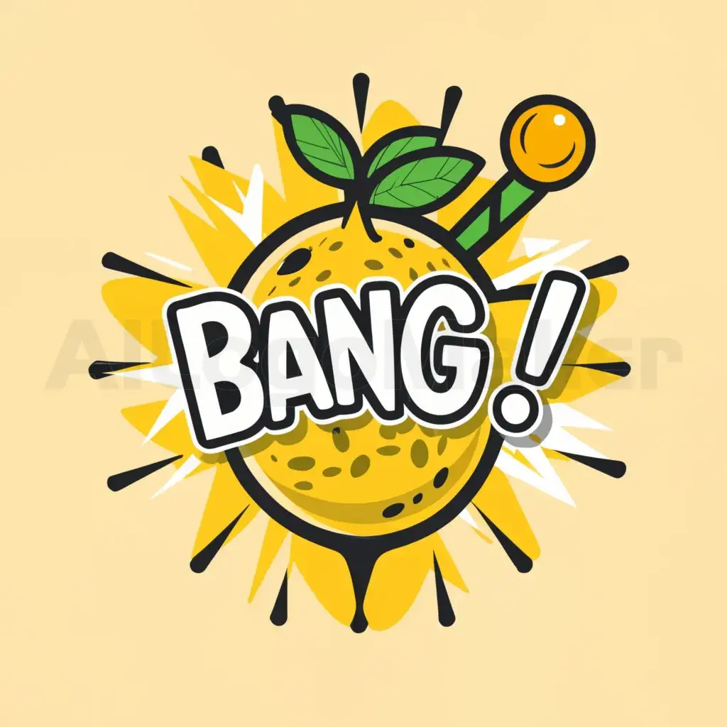 a logo design,with the text "Bang! Lemonade", main symbol:Lemon bomb,Moderate,be used in Retail industry,clear background