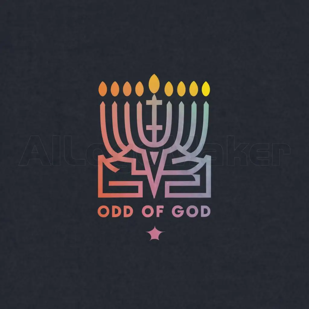 LOGO-Design-For-Odd-of-God-Abstract-Jewish-Symbolism-with-Paul-Klee-Vibes