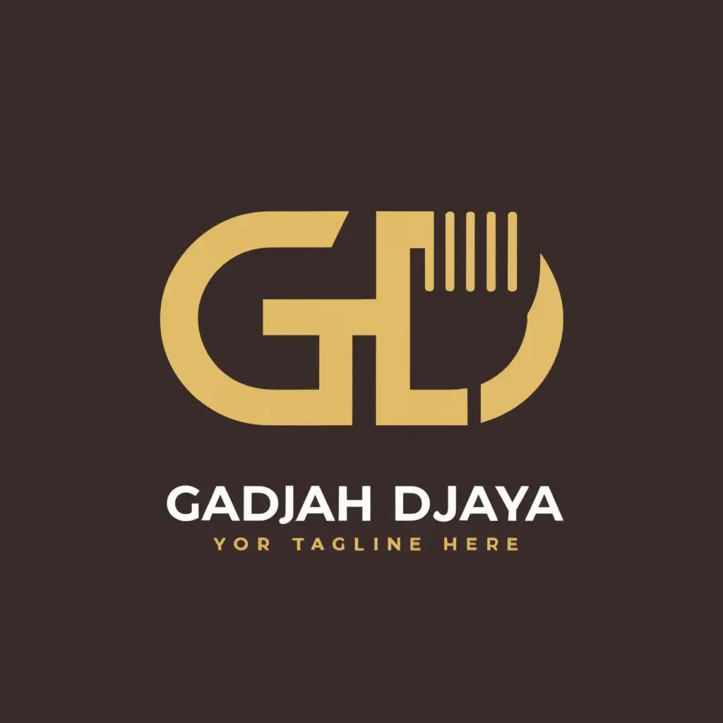a logo design,with the text "Gadjah Djaya", main symbol:GD,Moderate,be used in Restaurant industry,clear background
