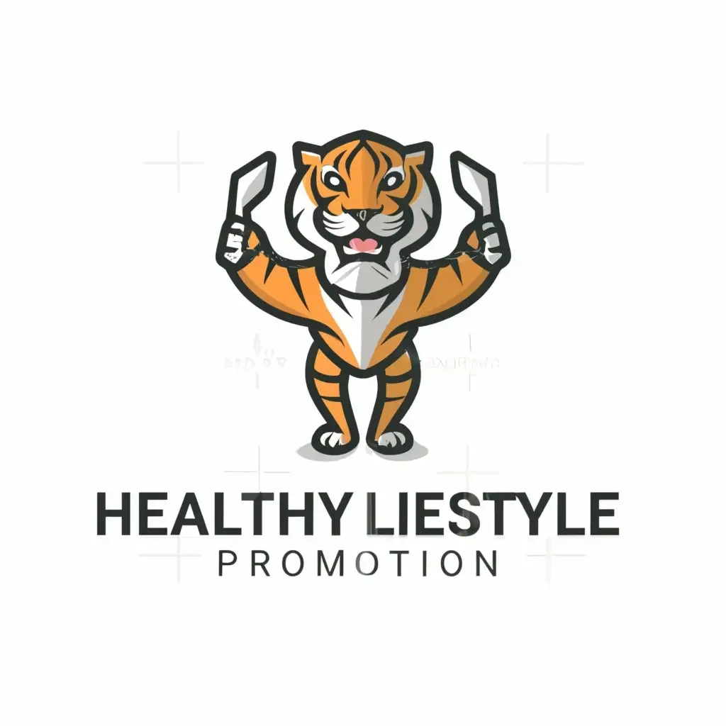 a logo design,with the text "healthy lifestyle promotion", main symbol:tiger,Moderate,clear background