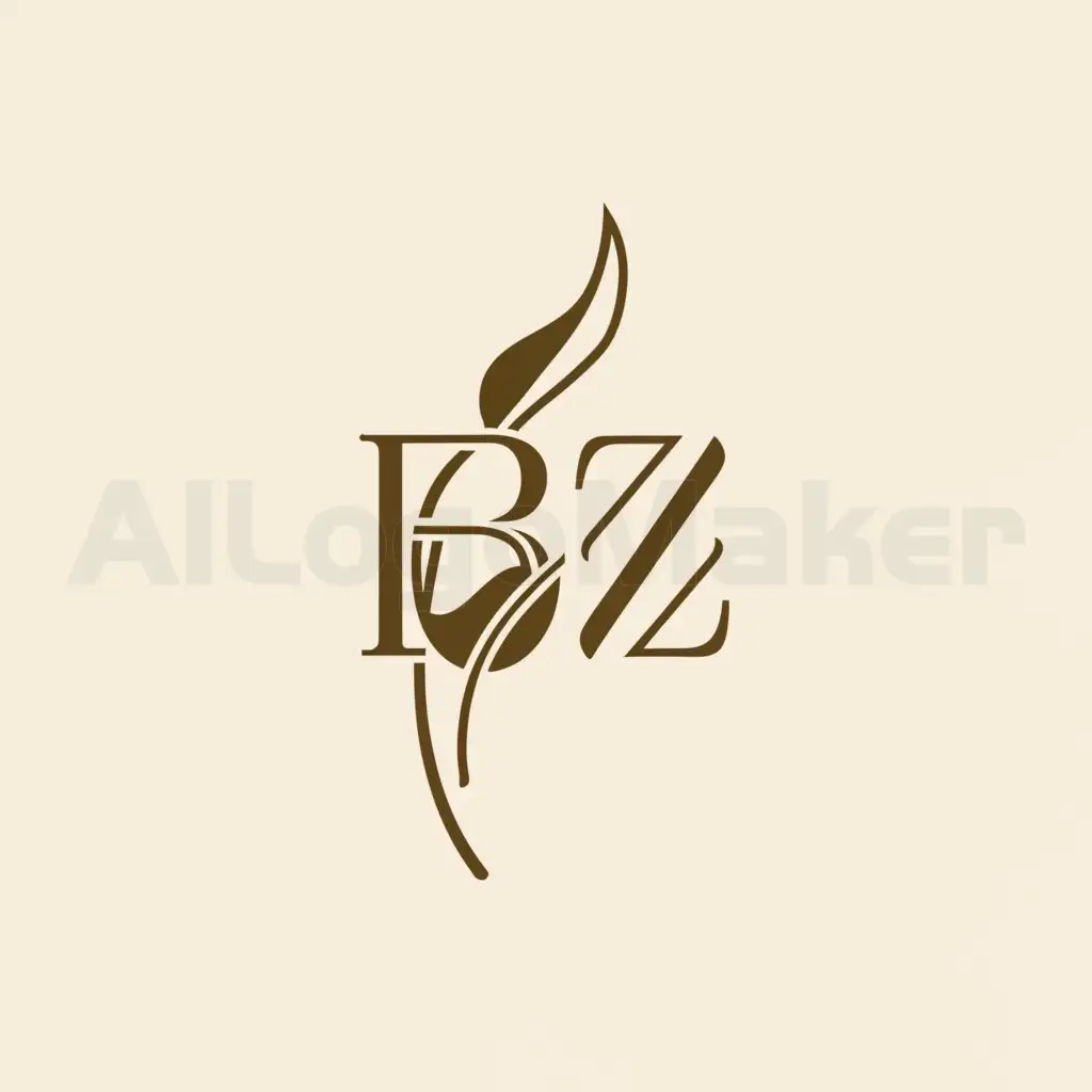a logo design,with the text "BZ", main symbol:Leaf,Moderate,be used in fragrance industry,clear background