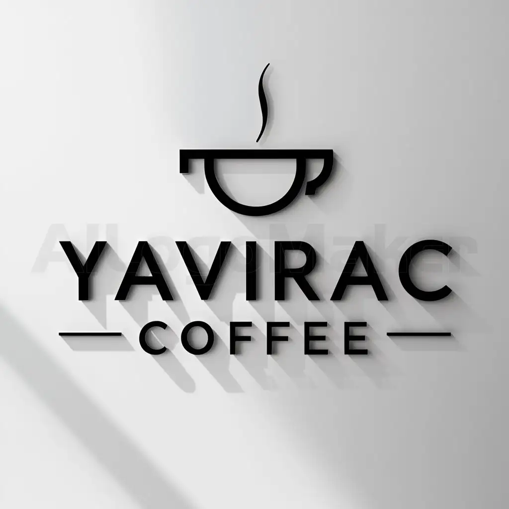 a logo design,with the text "YAVIRAC COFFEE", main symbol:taza,Minimalistic,be used in Restaurant industry,clear background