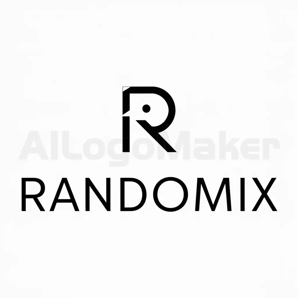 a logo design,with the text "randomix", main symbol:ranдом абстрактности,Minimalistic,be used in Technology industry,clear background