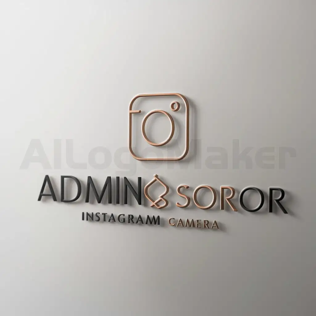 a logo design,with the text "admin_soror", main symbol:instagram,Moderate,be used in admin industry,clear background