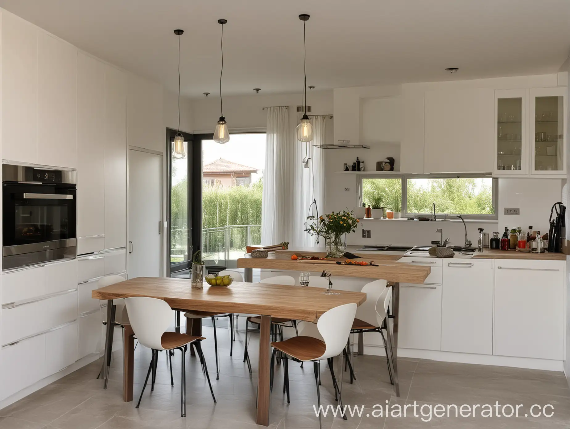 Modern-Kitchen-Dining-Room-with-Spacious-Wall-and-Window-View