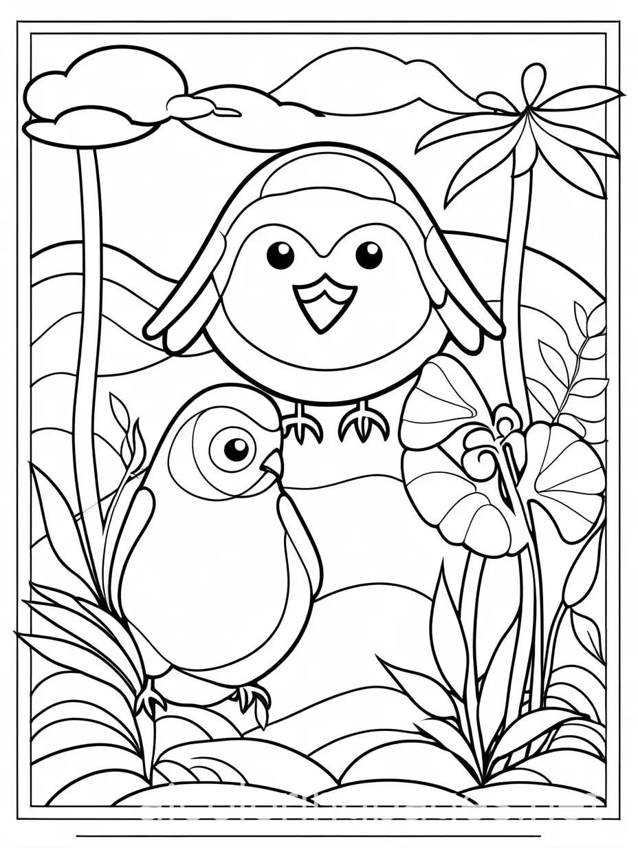Simple-Black-and-White-Coloring-Page-for-Kids-EasytoColor-Line-Art