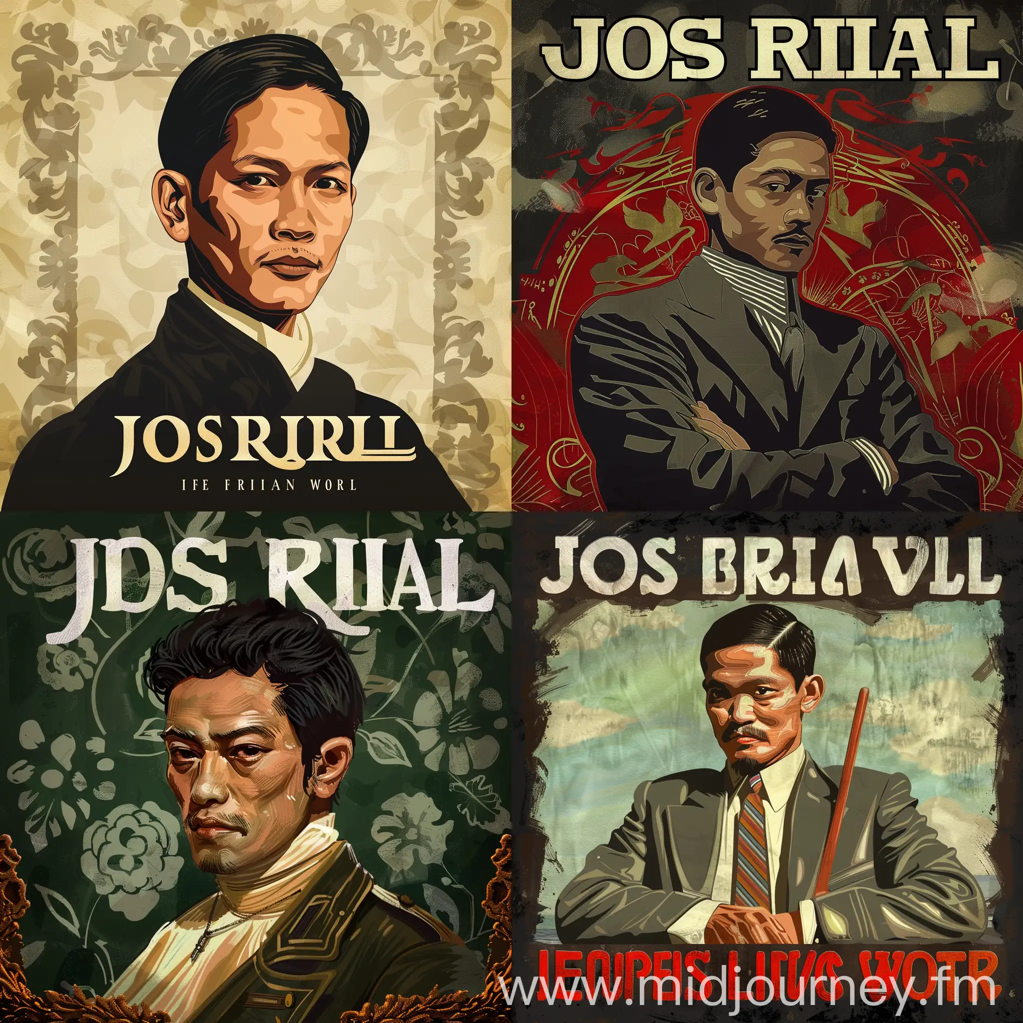 Jose Rizal Life and Work Poster Philippine National Hero Tribute ...