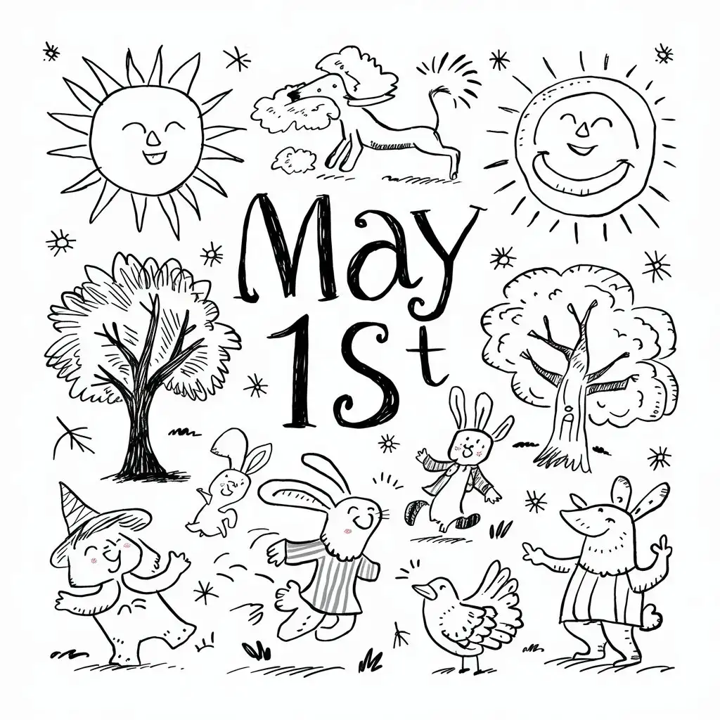 May-Day-Greeting-with-White-Background-in-Drawn-Style
