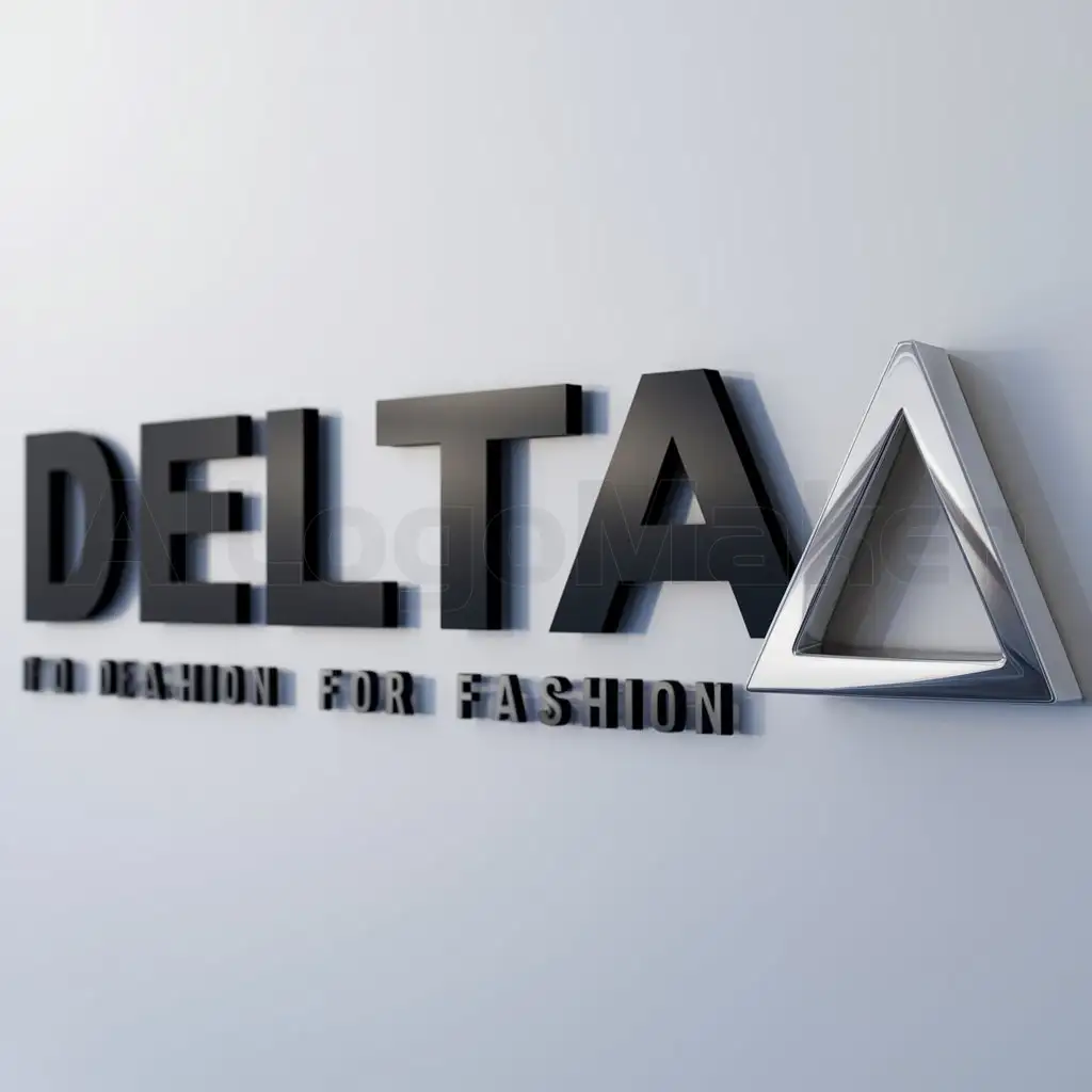 a logo design,with the text "Delta Fashion", main symbol:delta,Moderate,be used in vetement industry,clear background