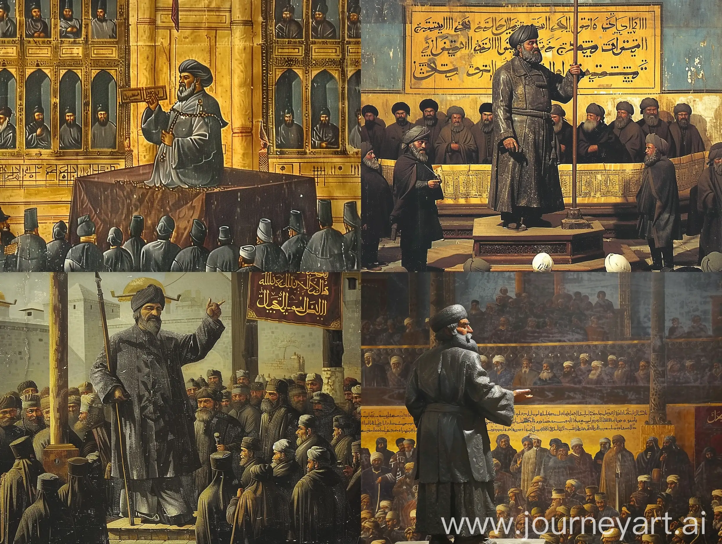 Karamanoğlu Mehmet Bey addressed all his citizens as follows:

From now on, no one should speak a word other than the Turkish language in the divan, dergâh, bergâh, assembly, square, and even everywhere (May 13, 1277).

These words of Karamanoğlu Mehmed Bey refer to a historical decision taken on May 13, 1277, ordering the use of Turkish as the official language in Anatolia. With this order, he made it compulsory to use Turkish instead of Persian, which was common in government offices and official places at that time. This decision of Mehmed Bey is of great importance for the preservation and development of Turkish language and culture and contributed to the strengthening of Turkish identity in Anatolia. At the same time, it facilitated the education of the people in their mother tongue and their communication with the administration, thus promoting social unity and integrity. This is a landmark step in Turkish history and is considered the beginning of the rise of Turkish in Anatolia.