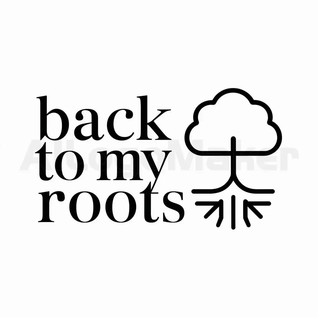 a logo design,with the text "Back To My Roots", main symbol:Roots,Moderate,be used in Travel industry,clear background