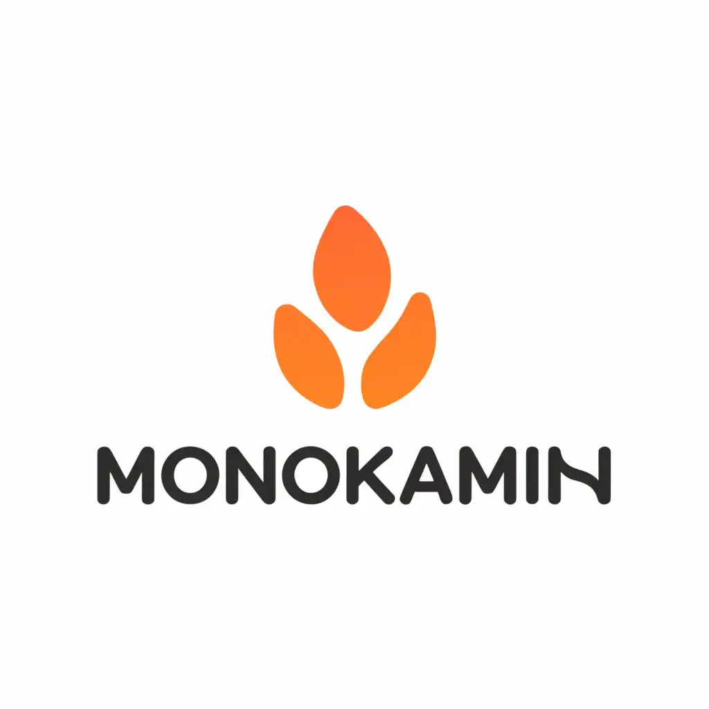 a logo design,with the text "MONOKAMIN", main symbol:Fire,Moderate,be used in kamin industry,clear background