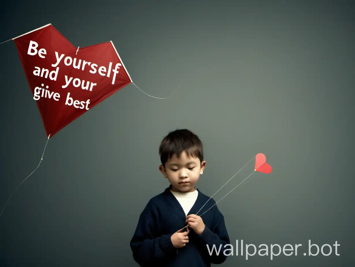 Boy-Holding-HeartShaped-Kite-with-Inspirational-Message