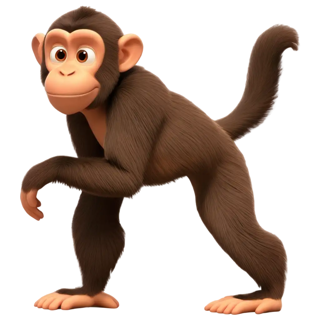 Monkey-Animated-Cartoon-PNG-Enhance-Your-Visual-Content-with-Playful-Animation
