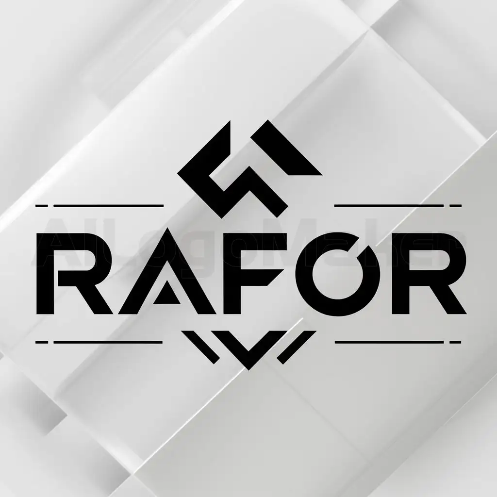 a logo design,with the text "RaFoR", main symbol:Abstraction,Minimalistic,clear background