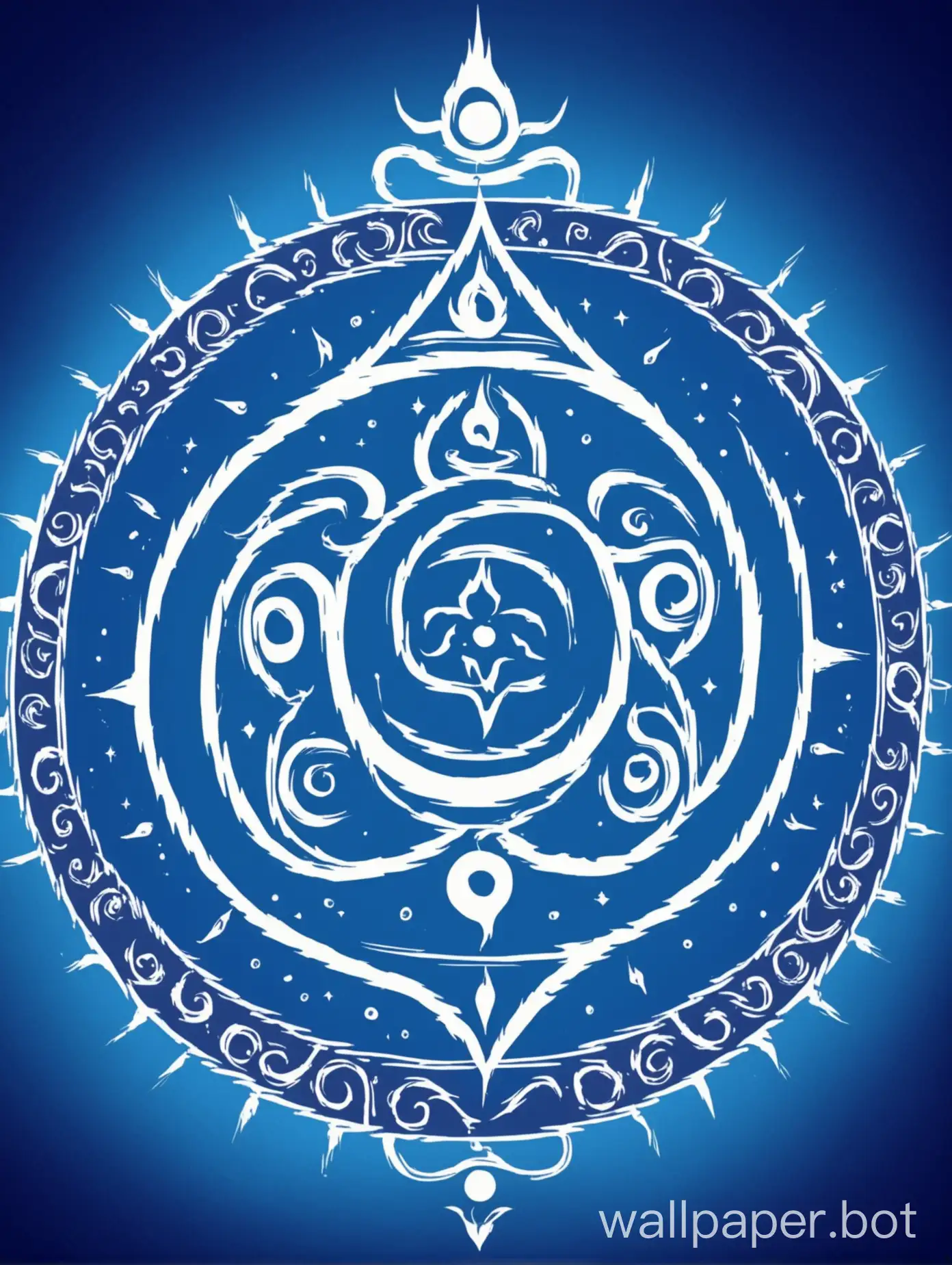 shiv skti tantra symbol in blue color