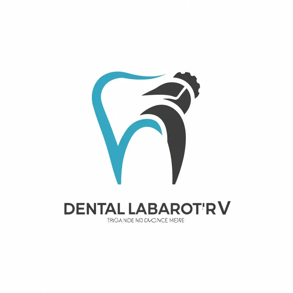a logo design,with the text "Dental Laboratory V.R.", main symbol:a tooth and a screw,Minimalistic,be used in Medical Dental industry,clear background