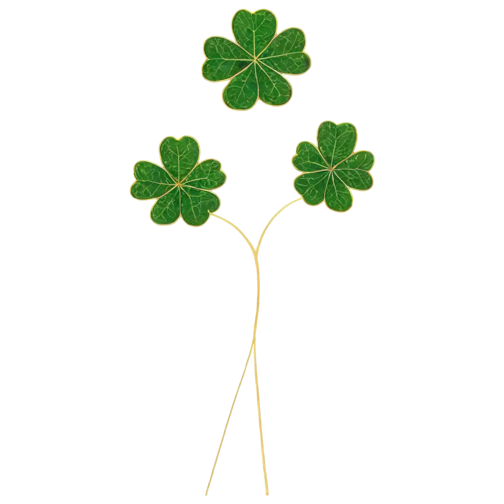 golden shamrock leaf for good luck