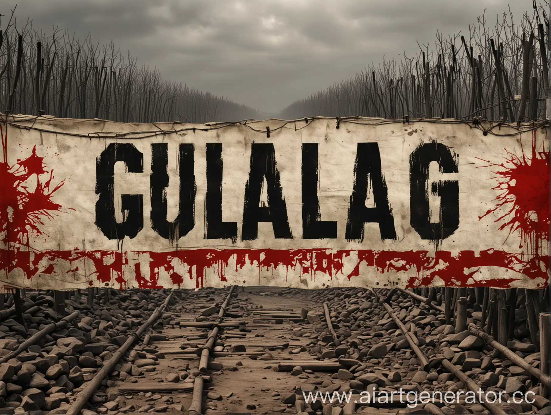 баннер для youtube канала под названием "ГУLАГ"