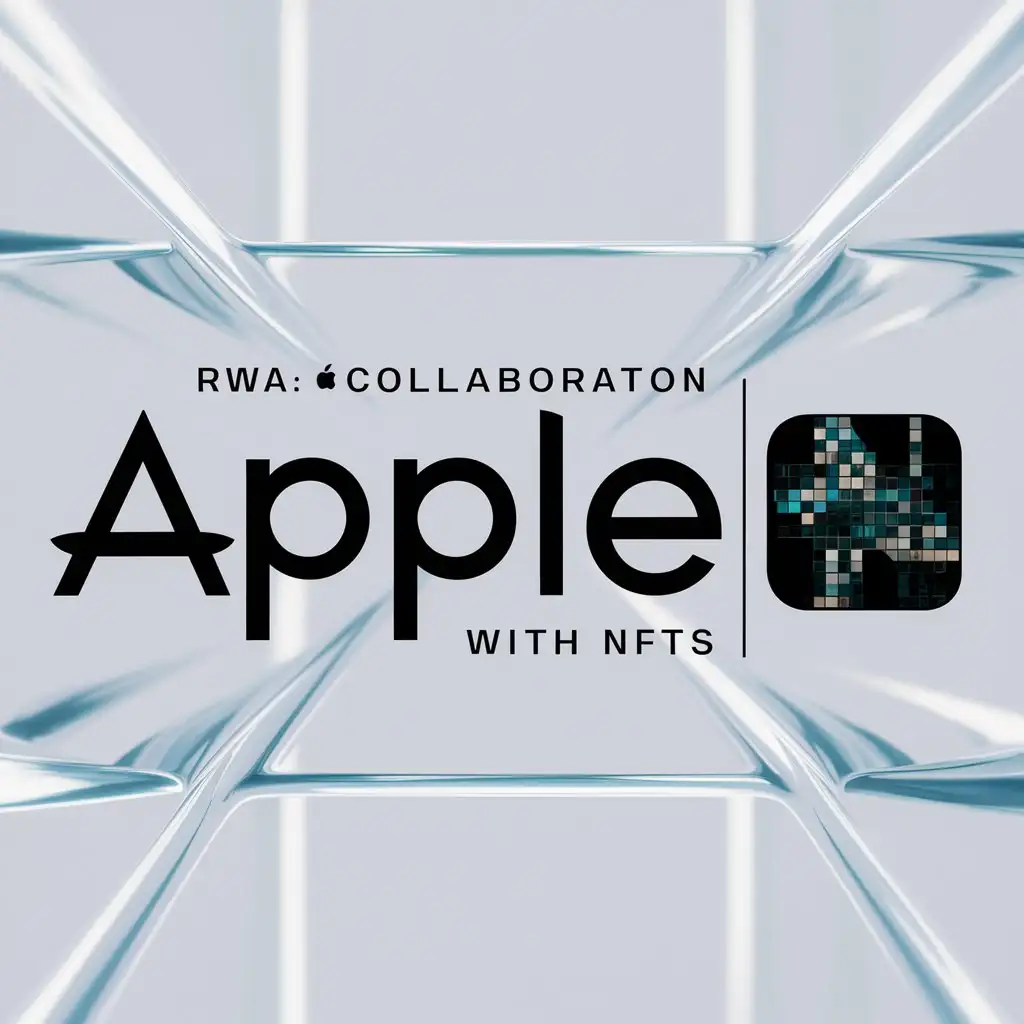 a logo design,with the text "Apple", main symbol:RWA shares NFT,Moderate,clear background