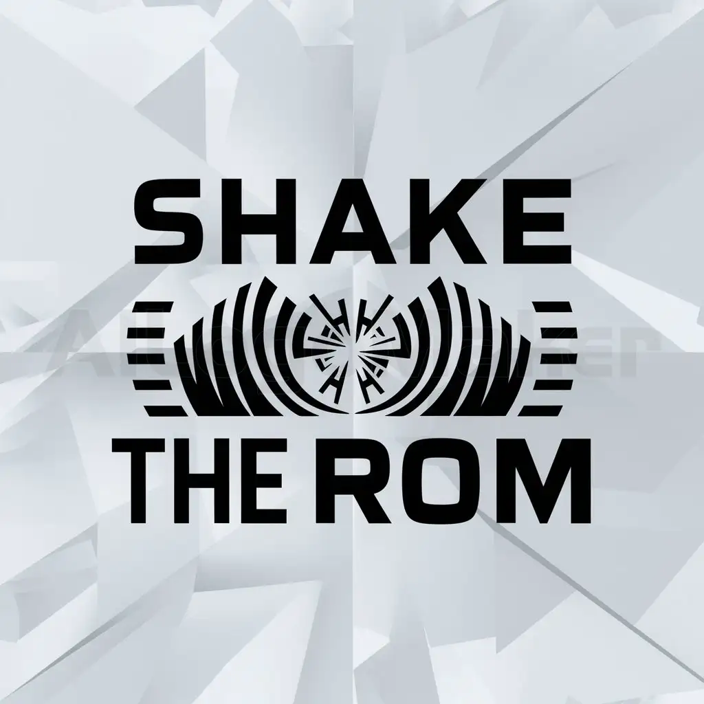 a logo design,with the text "Shake The Room", main symbol:seismic waves and broken room,Moderate,clear background