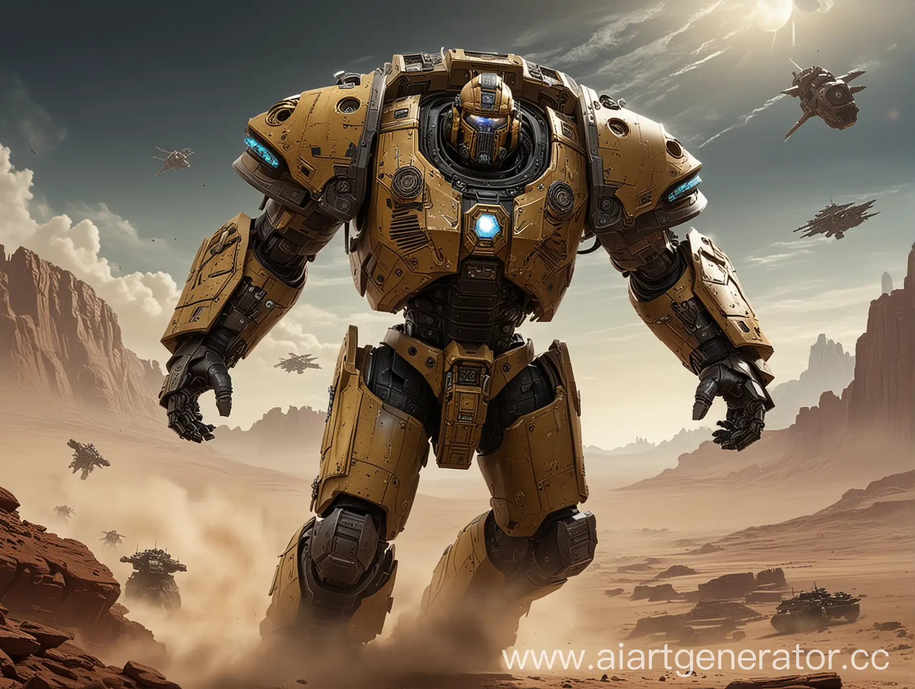 The Emperor-class Titan strides across the planet. Warhammer 40000