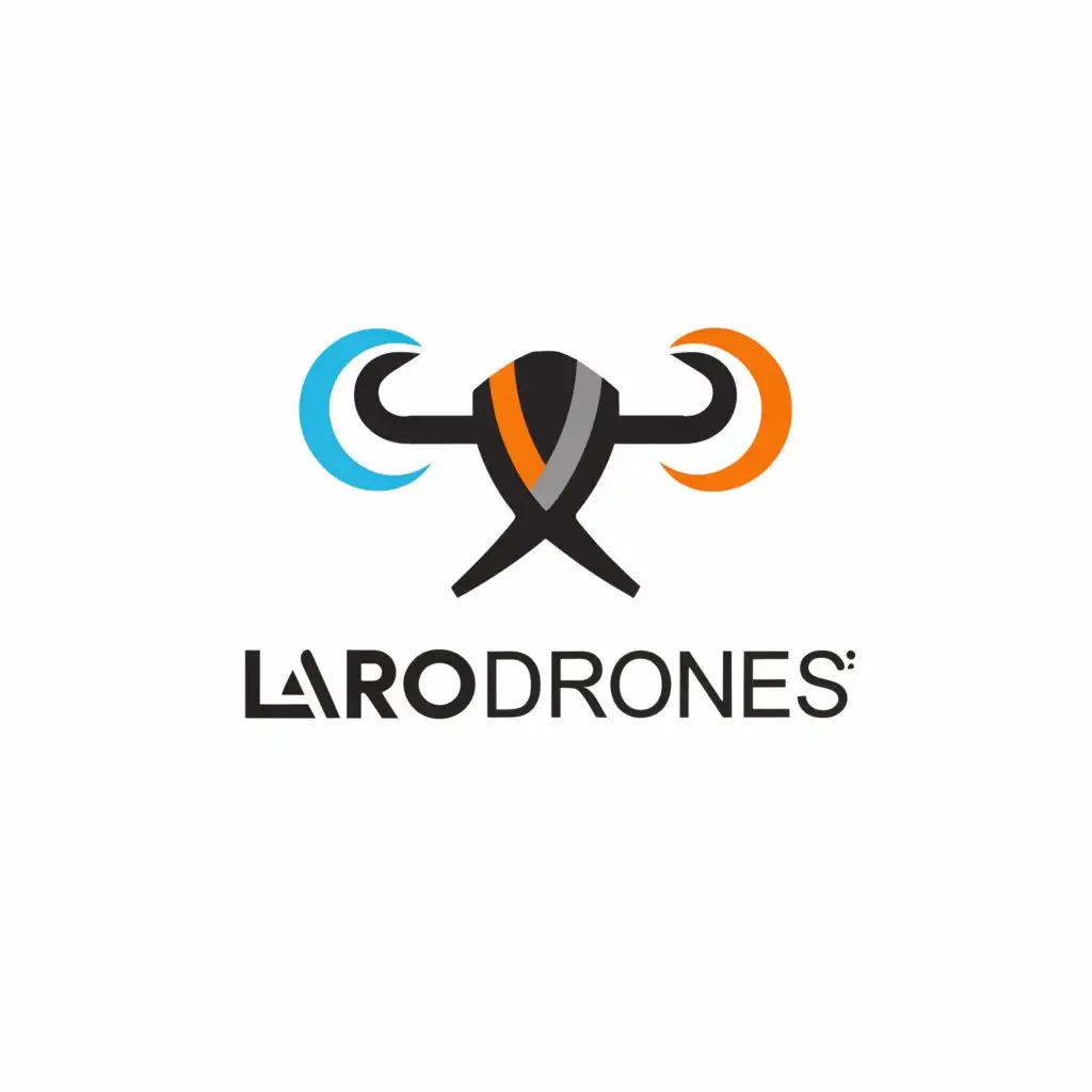 a logo design,with the text "LARO drones", main symbol:DRONES,Moderate,be used in Technology industry,clear background