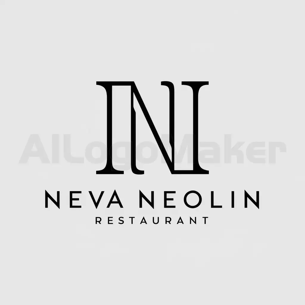 a logo design,with the text "Neva Neolin", main symbol:NN
,Minimalistic,be used in Restaurant industry,clear background