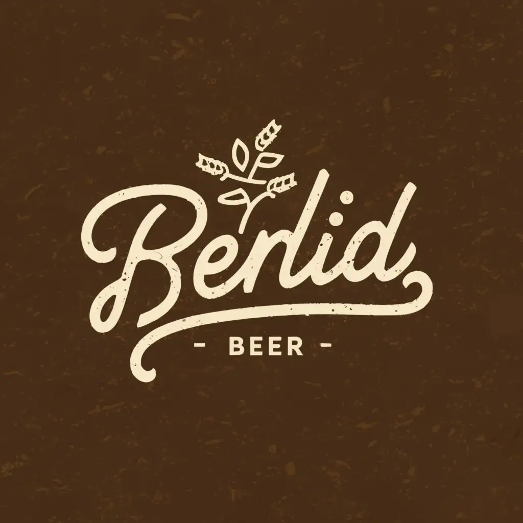 a logo design,with the text "Blessed", main symbol:Create a logo for a beer brand called "Bendita", The name will be 'Bendita', it will have images of hops and barley degraded in the background,,Moderate,be used in beer brand industry,clear background