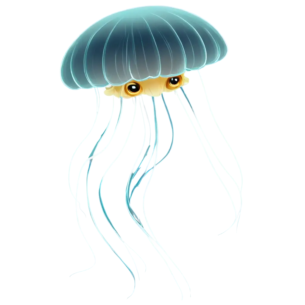 Cartoon-Realistic-Jellyfish-PNG-Creative-Image-Generation-Prompt