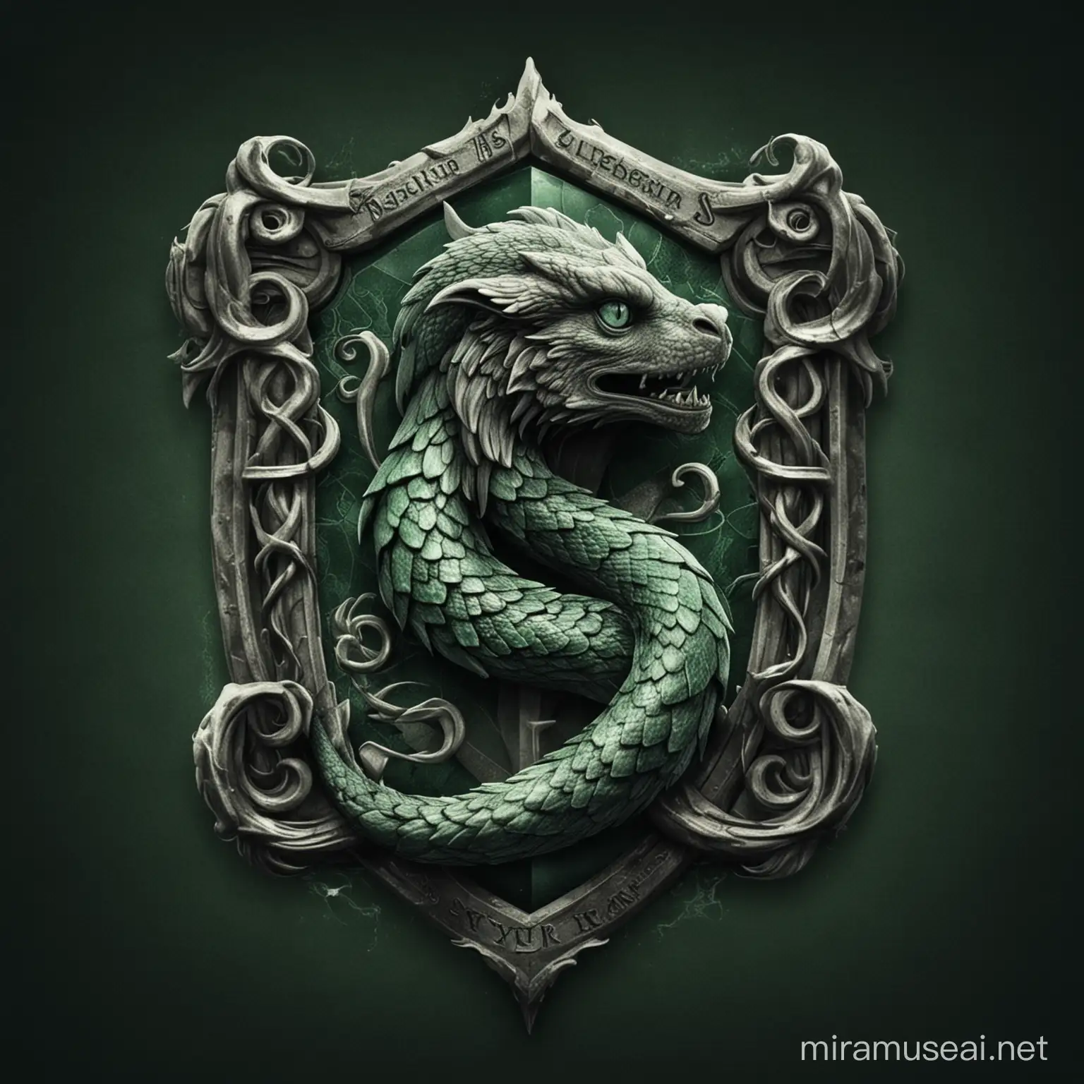 Slytherin Logo Serpentine Emblem of Ambition and Cunning