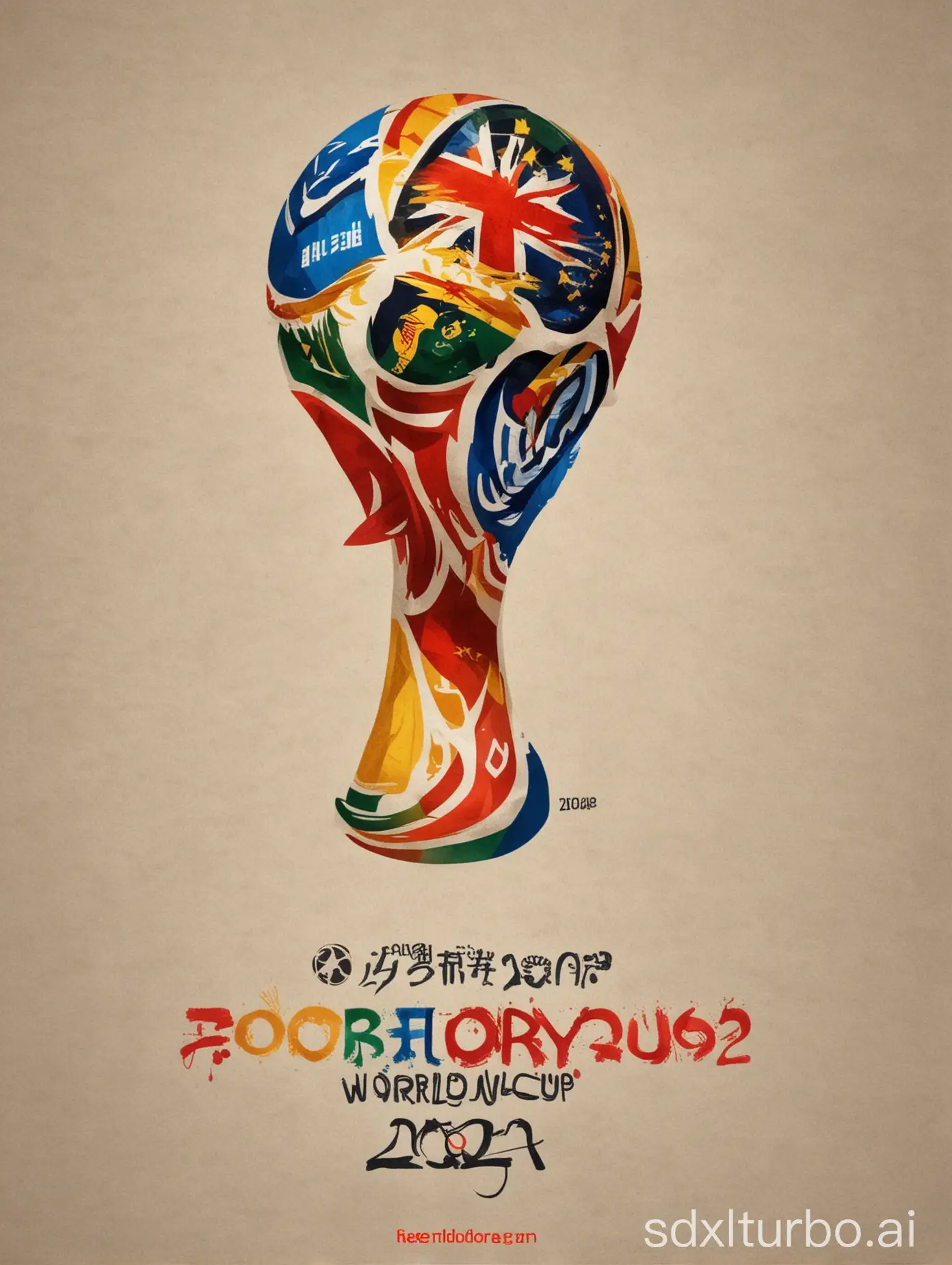 Mach mir ein Plakat zur Fussball WM 2024 in Deutschland

