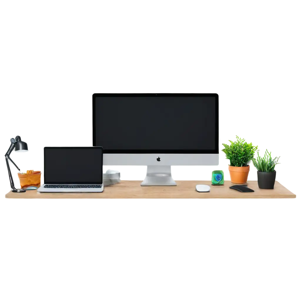 Beautiful-Tech-Setup-for-Coding-Enhance-Your-Workspace-with-a-HighQuality-PNG-Image