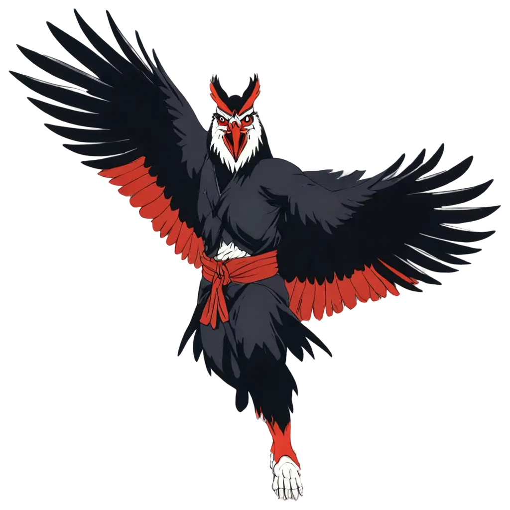 Tengu-in-Animasi-Style-PNG-Image-Enhance-Your-Online-Presence-with-Artistic-Flair