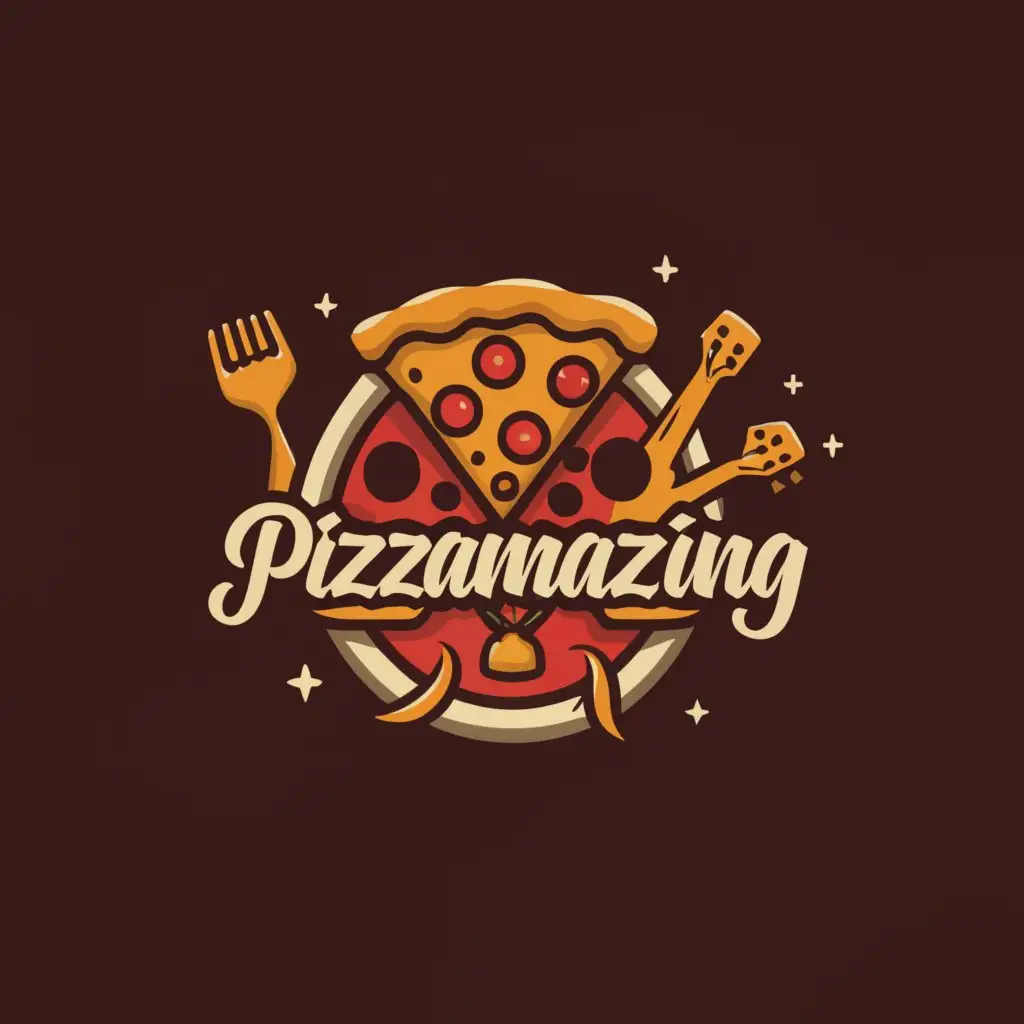 LOGO-Design-For-Pizzamazing-Vibrant-Pizza-Slice-with-Musical-Accent-on-Clear-Background