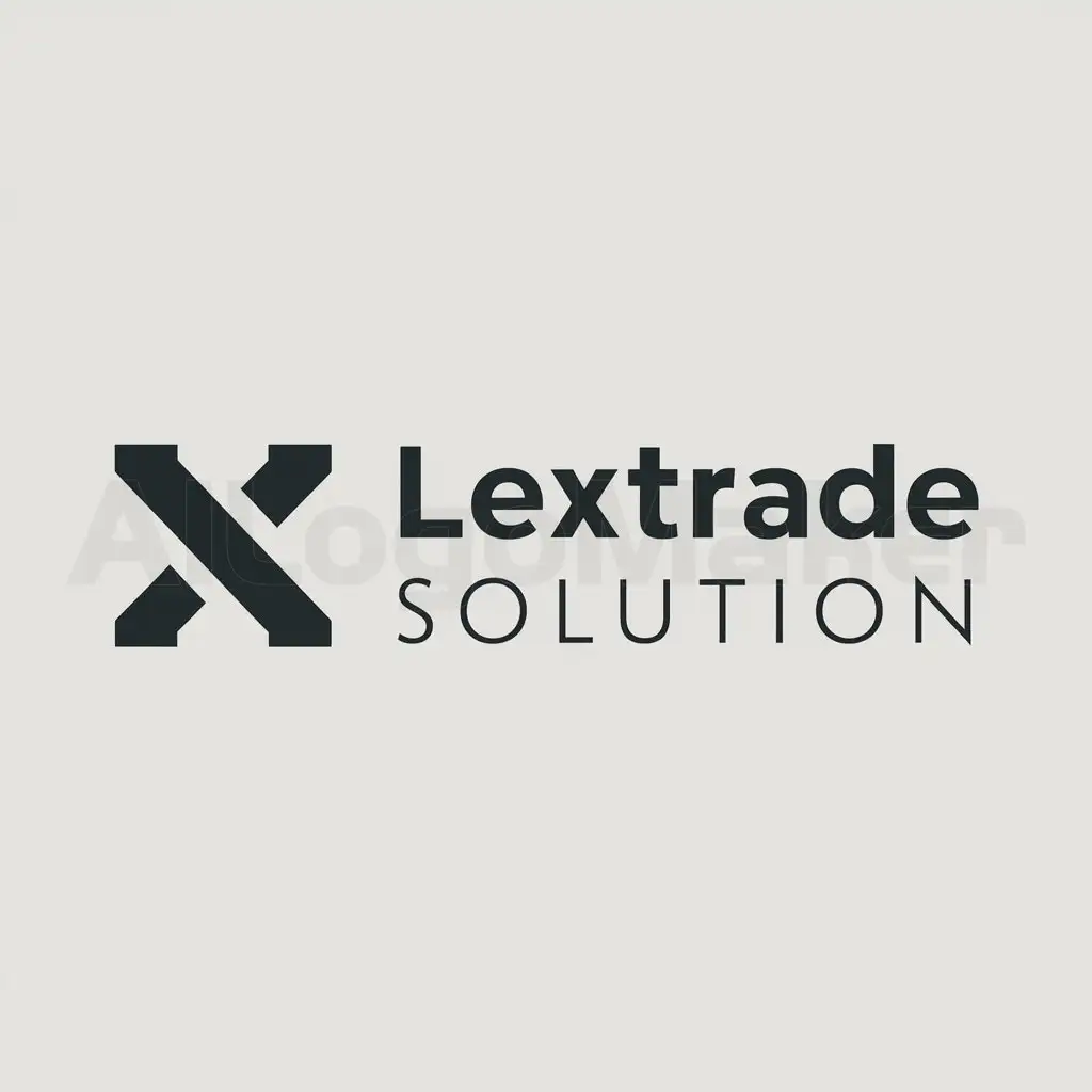 a logo design,with the text "LeXtrade Solution", main symbol:X and trade,Moderate,be used in Finance industry,clear background