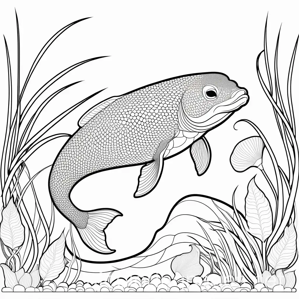 Moray-Eel-Coloring-Page-Black-and-White-Line-Art-for-Kids