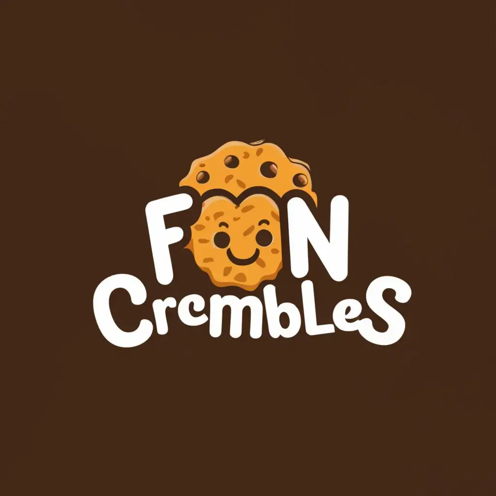 a logo design,with the text "fun crumbles", main symbol:cookies,Moderate,be used in food industry,clear background