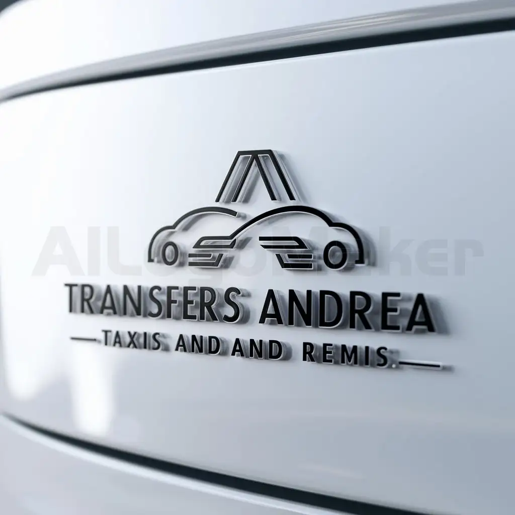 a logo design,with the text "Transfers Andrea, taxis and remis", main symbol:Traslados Andrea, taxis and remis,complex,be used in Travel industry,clear background