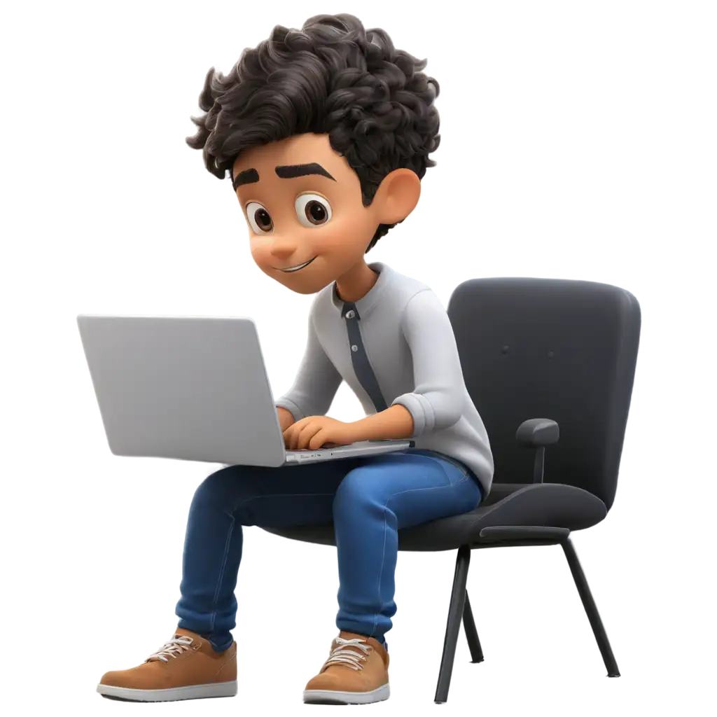 A web developer boy working on computer