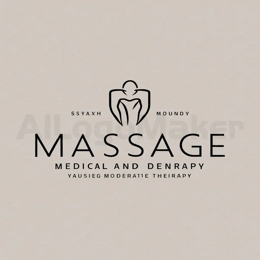 a logo design,with the text "Massage", main symbol:health, back, hands,Moderate,be used in Medical Dental industry,clear background