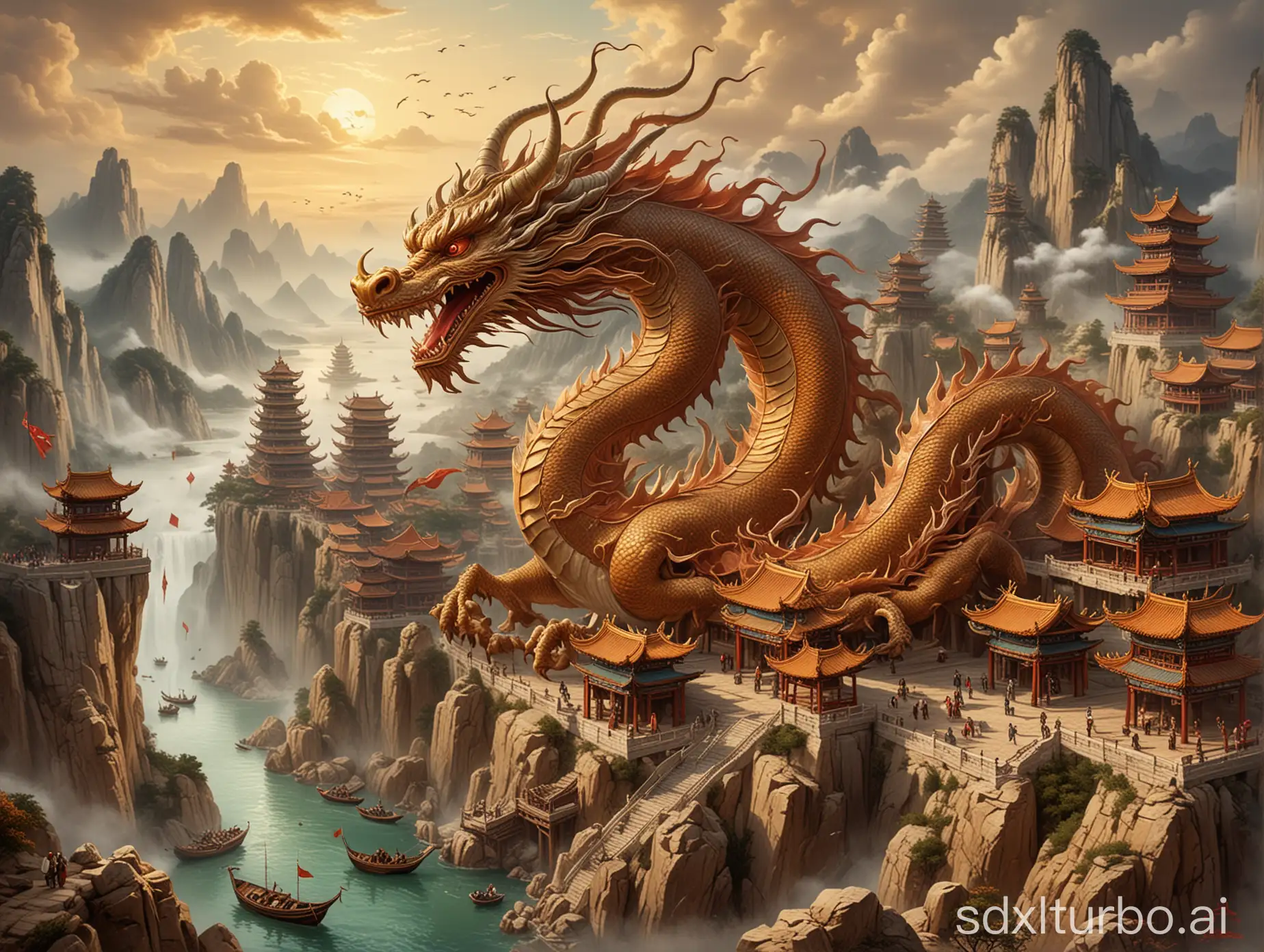 Chinese Dream, China's construction achievements, Chinese civilization, Chinese dragon