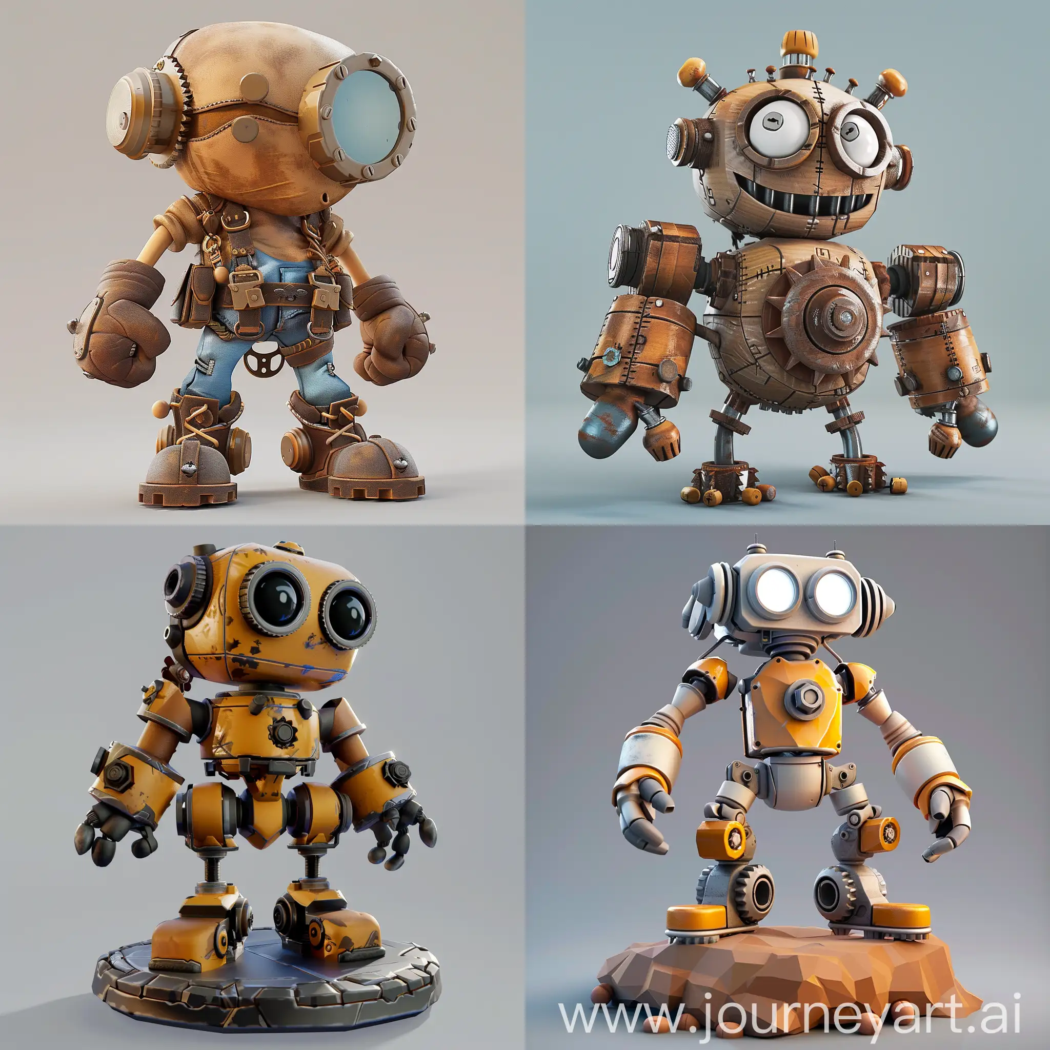 Mechanical-Characters-for-Platformer-Game-3D-Gears-and-Nuts-Creations