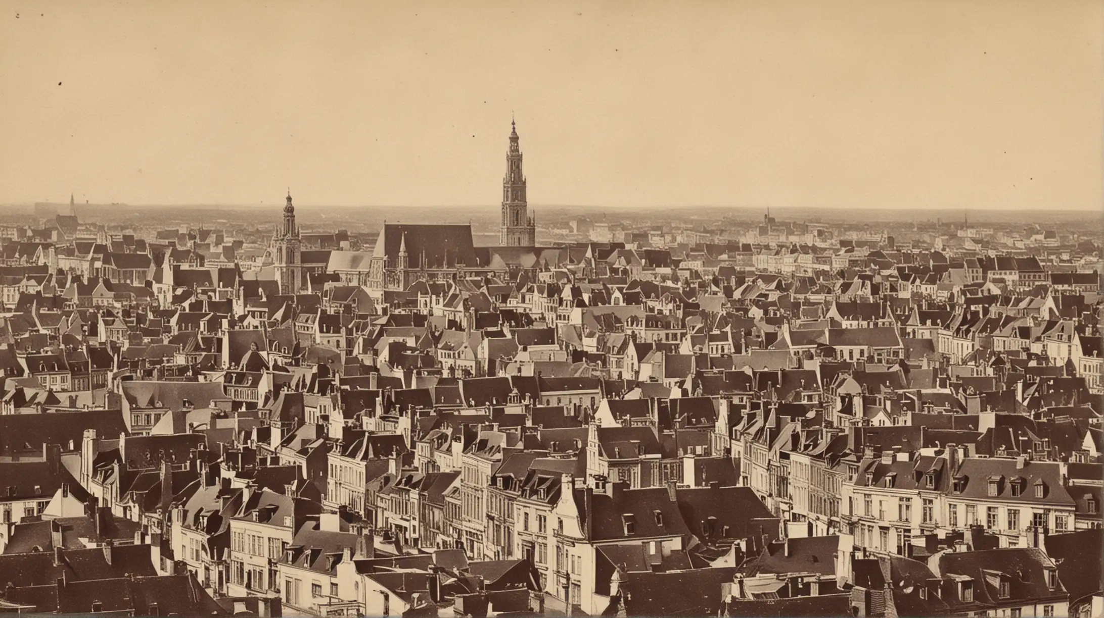 carte postale d'un paysage de la ville de lille  en  1903 