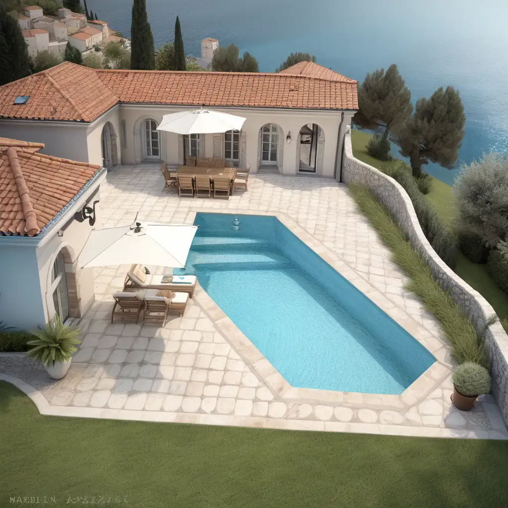 Montenegrin Style LShaped Pool on Mediterranean Terrace