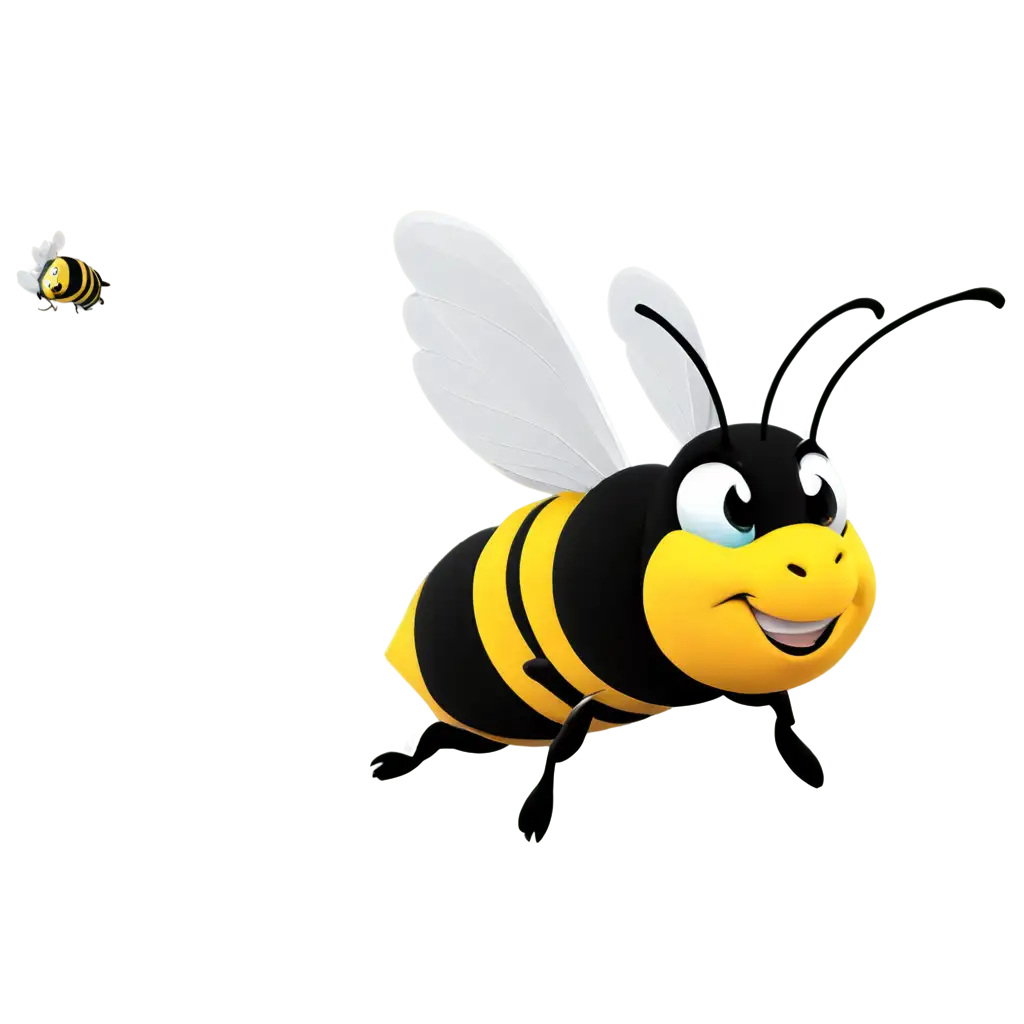 Adorable-PNG-Image-of-a-Flying-Bee-Enhance-Your-Designs-with-HighQuality-Graphics