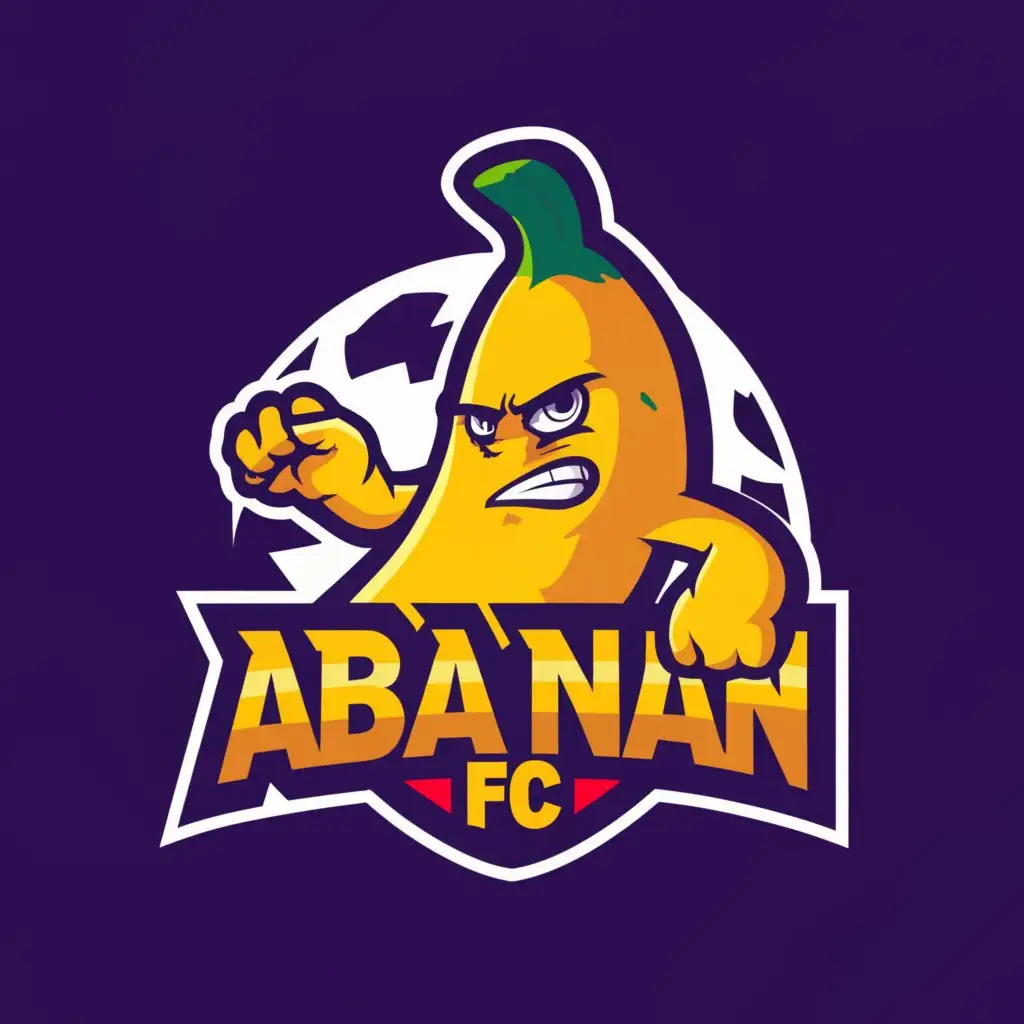 LOGO-Design-for-Abanan-FC-Bold-Banana-Symbol-with-Glowing-Angry-Eyes-for-a-Dominant-Team-Identity