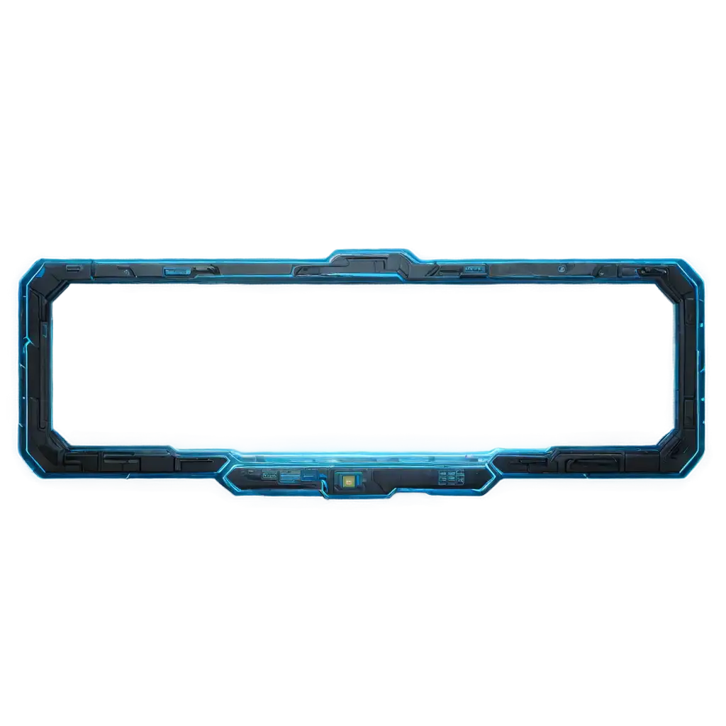 rectangular border for a user interface panel, sci-fi style