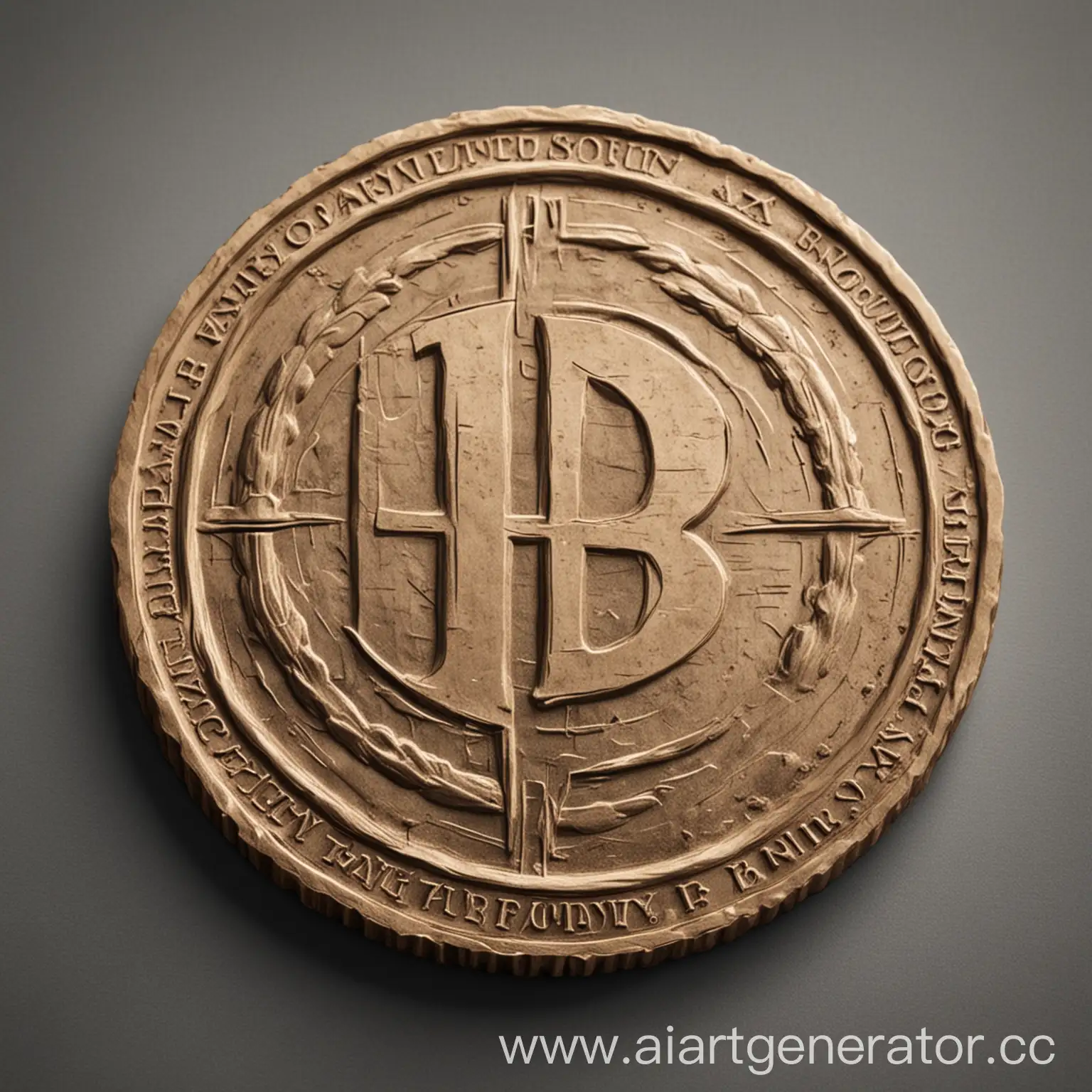 логтип в виде монеты с надписью ib coin