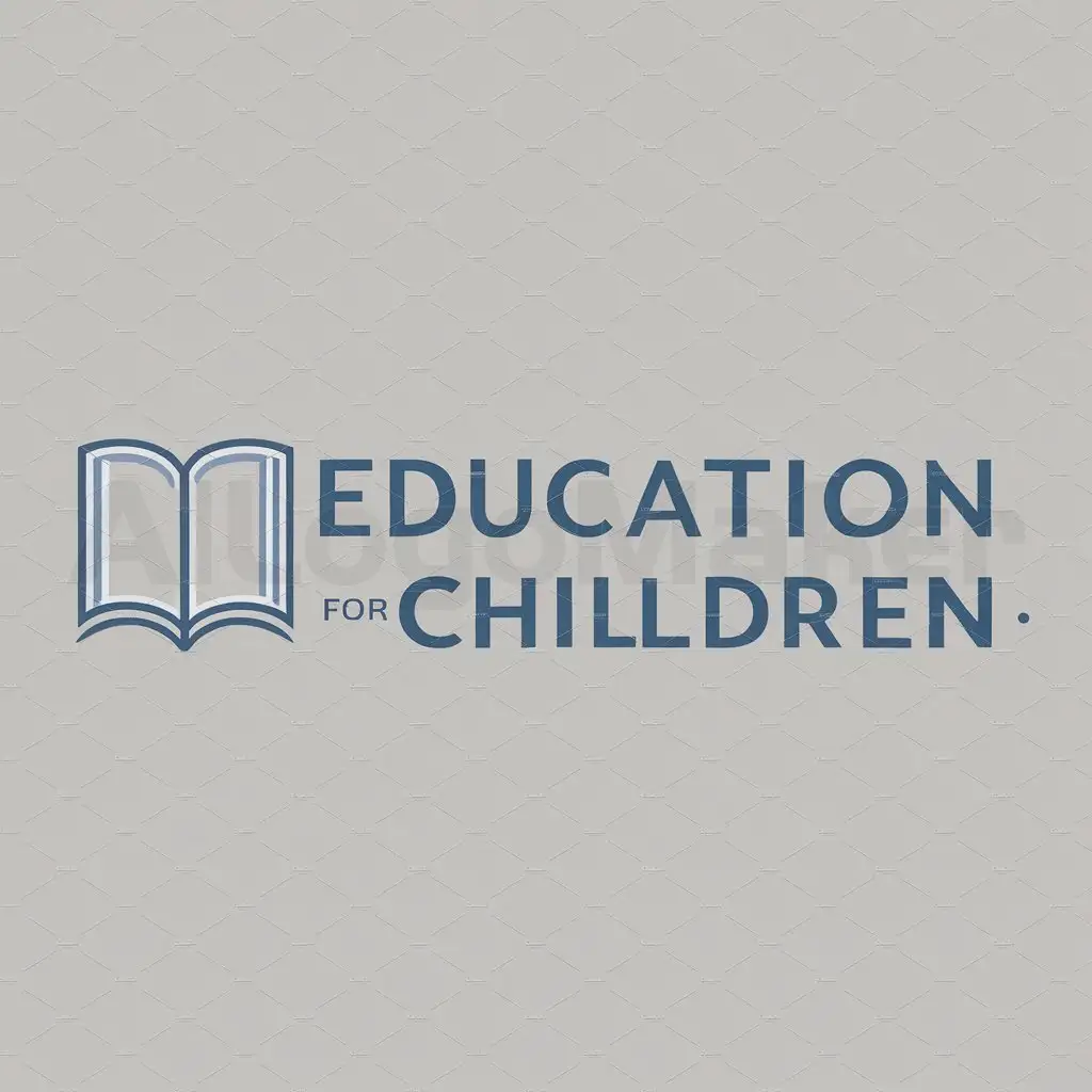 a logo design,with the text "Education for children ", main symbol:education,Moderate,clear background